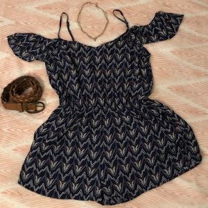 H&M DIVIDED navy romper with pockets